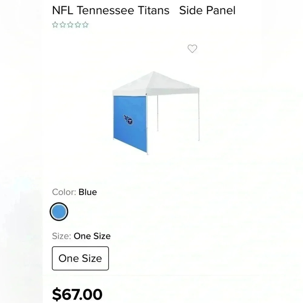 NWT NFL Tennessee TN Titans Football Logo Side Panel NASHVILLE TENNESSEE TITANS